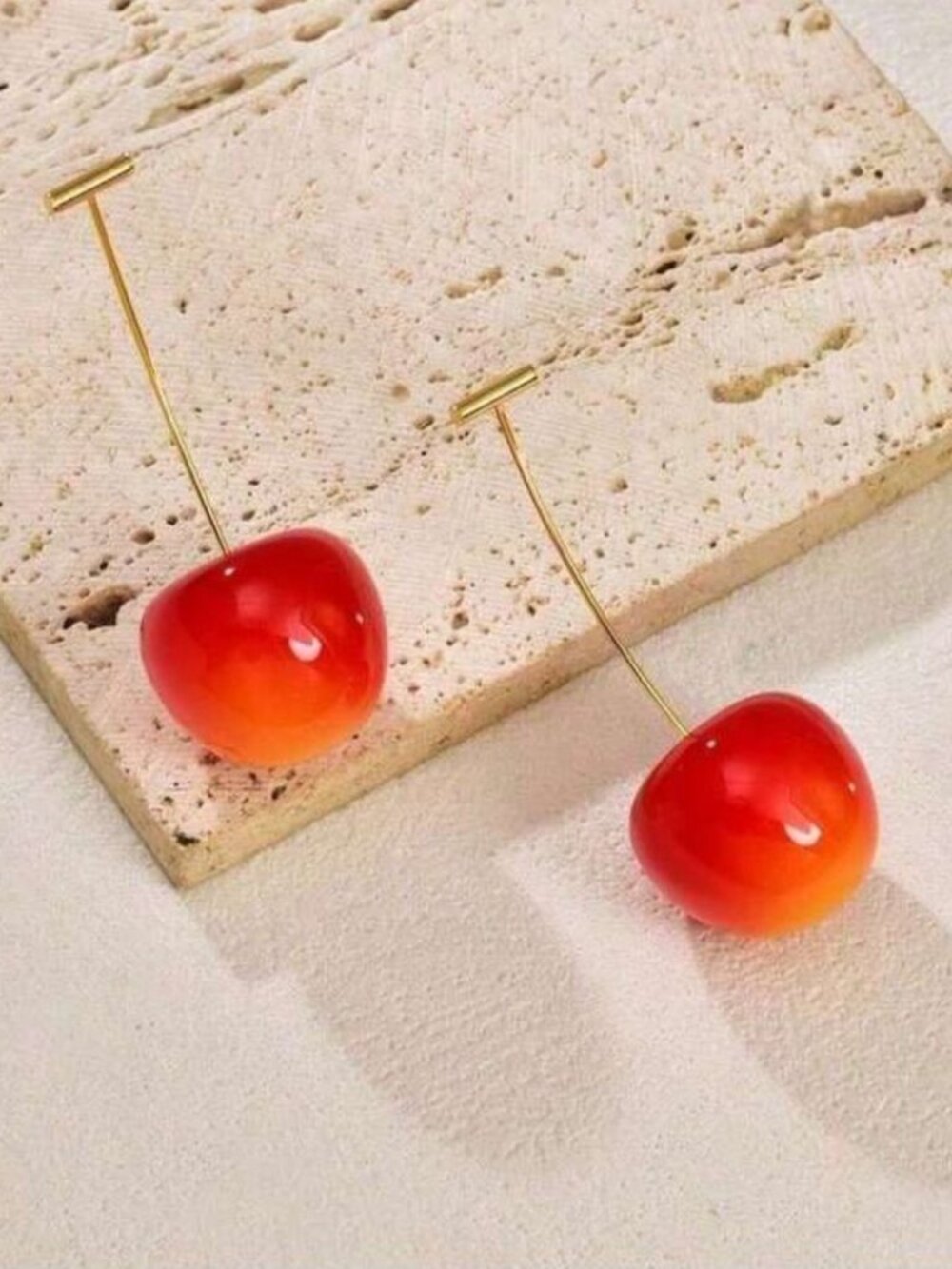 GoldDrop Cherry Earrings N1326